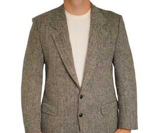 Blazer homme en tweed Harris Moores Laine écossaise des années 90 100 EU50L UK/US40L HA580