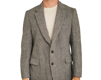 Männer Harris Tweed Blazer Jacke Schottische Wolle Vintage 90er Jahre EU50 UK/US 40 M HB86