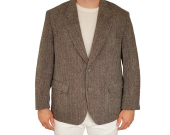 Männer Harris Tweed Blazer Schottische Wolle Vintage 90er Jahre Boulaire EU52 UK/US42 HD14