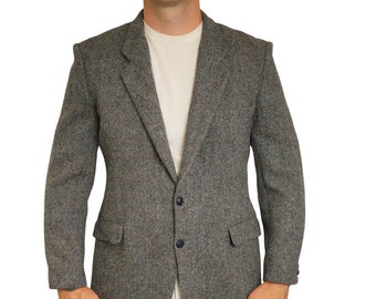 Giacca da uomo Harris Tweed Blazer Chatsworth in lana scozzese 26 EU52S UK/US42S HB531