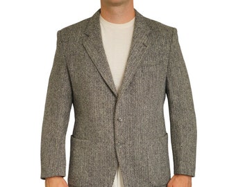 Giacca da uomo in tweed Harris Giacca Canda Cappotto sportivo in lana scozzese EU52 UK/US42 HB56