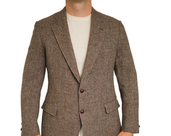 Men Harris Tweed Blazer Vintage 90's Jacket Scottish Wool EU52 UK/US42 HA4