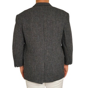 Men Harris Tweed Blazer Vintage 90s Jacket Scottish Wool 27 EU54S UK/US44S HA259 image 4