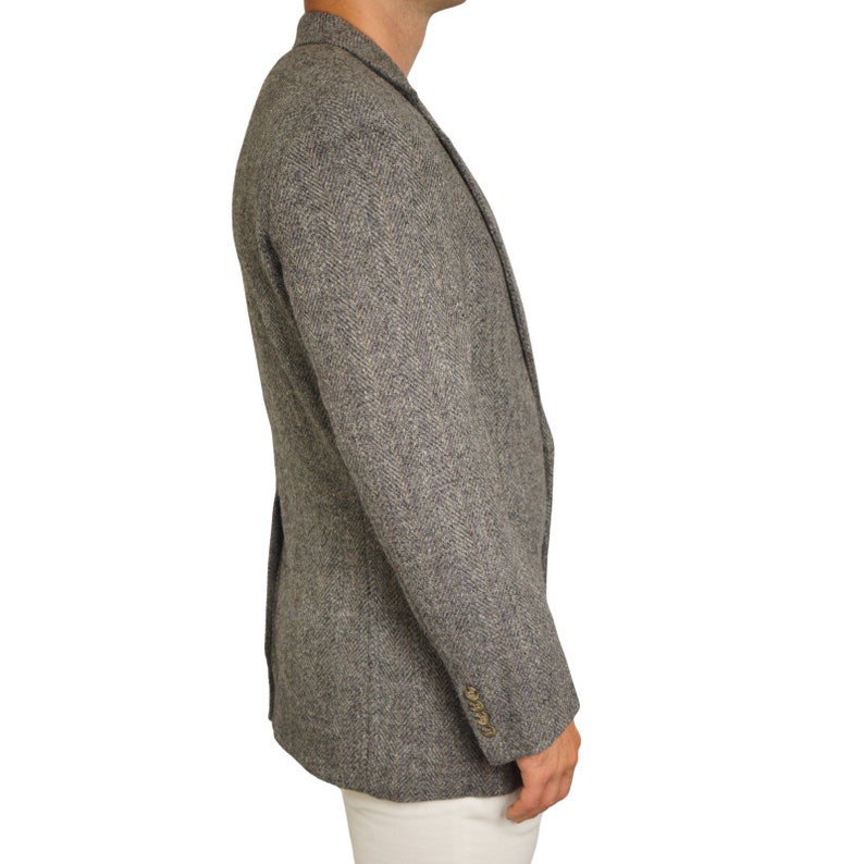 Blazer homme Harris Tweed 90's Laine écossaise 102 EU52L UK/US42L HA864 image 9