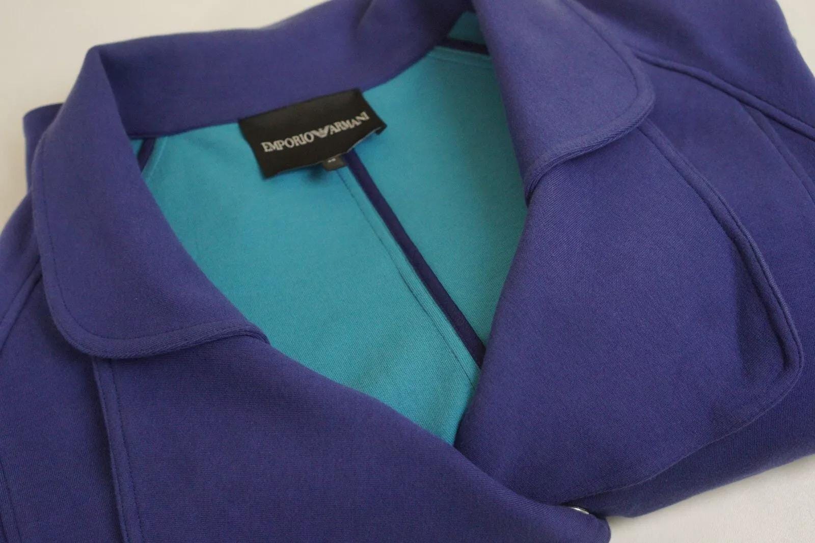 Vintage 90s Emporio Armani Blue Short Sleeve Coat (US Size 6) - Etsy