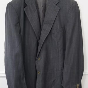 Vintage 90&#39;s Men Ermenegildo Zegna Blazer Wool Grey Trofeo EU66 UK/US56 QEB538