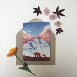 Carte de voeux maman ours