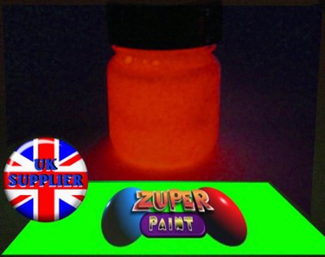 PREMIUM Zuperpaint Red Glow in the Dark Paint 30ml Etsy