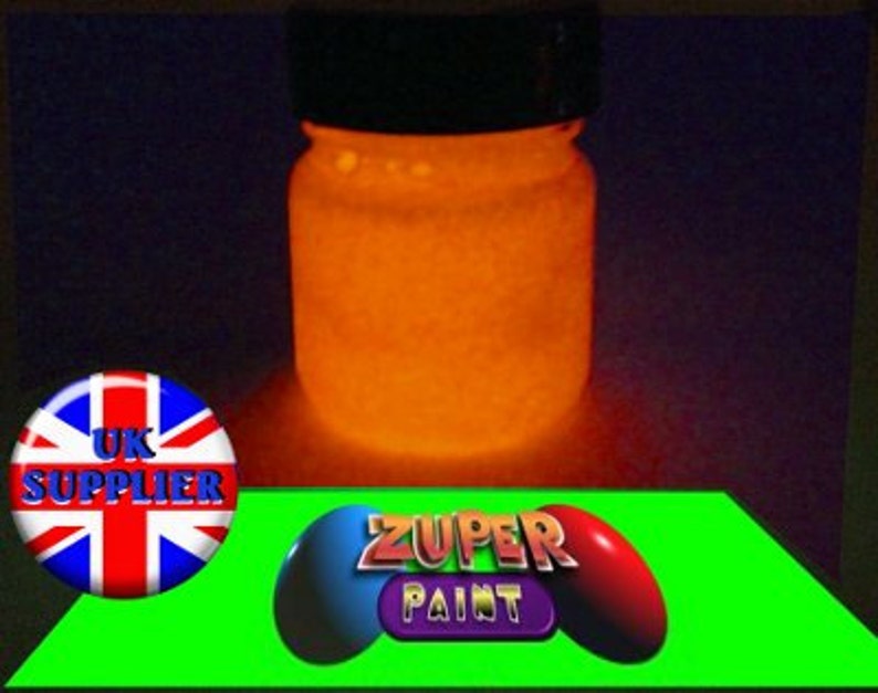PREMIUM Zuperpaint Orange Glow in the Dark Paint 30ml Etsy Sweden