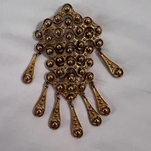 Vintage Monet Gold Tone Brooch Rare