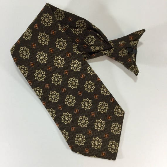 1960s Sears Mens Store Brown Clip On Necktie Etsy
