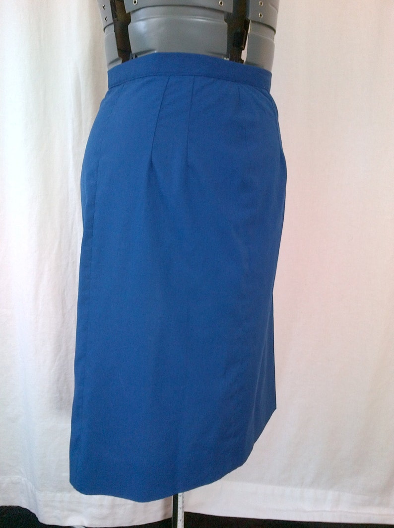 1950s Royal Blue Dacron and Cotton Mid Length A Line Skirt | Etsy