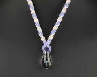 Glow in the Dark Mushroom Necklace: Handmade UV Glass Pendant