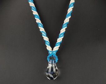 Glow in the Dark Mushroom Necklace: Handmade UV Glass Pendant
