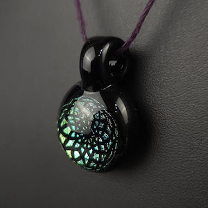 Sacred Geometry Necklace - Dichroic Glass Pendant