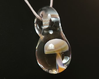 Glass Mushroom Necklace