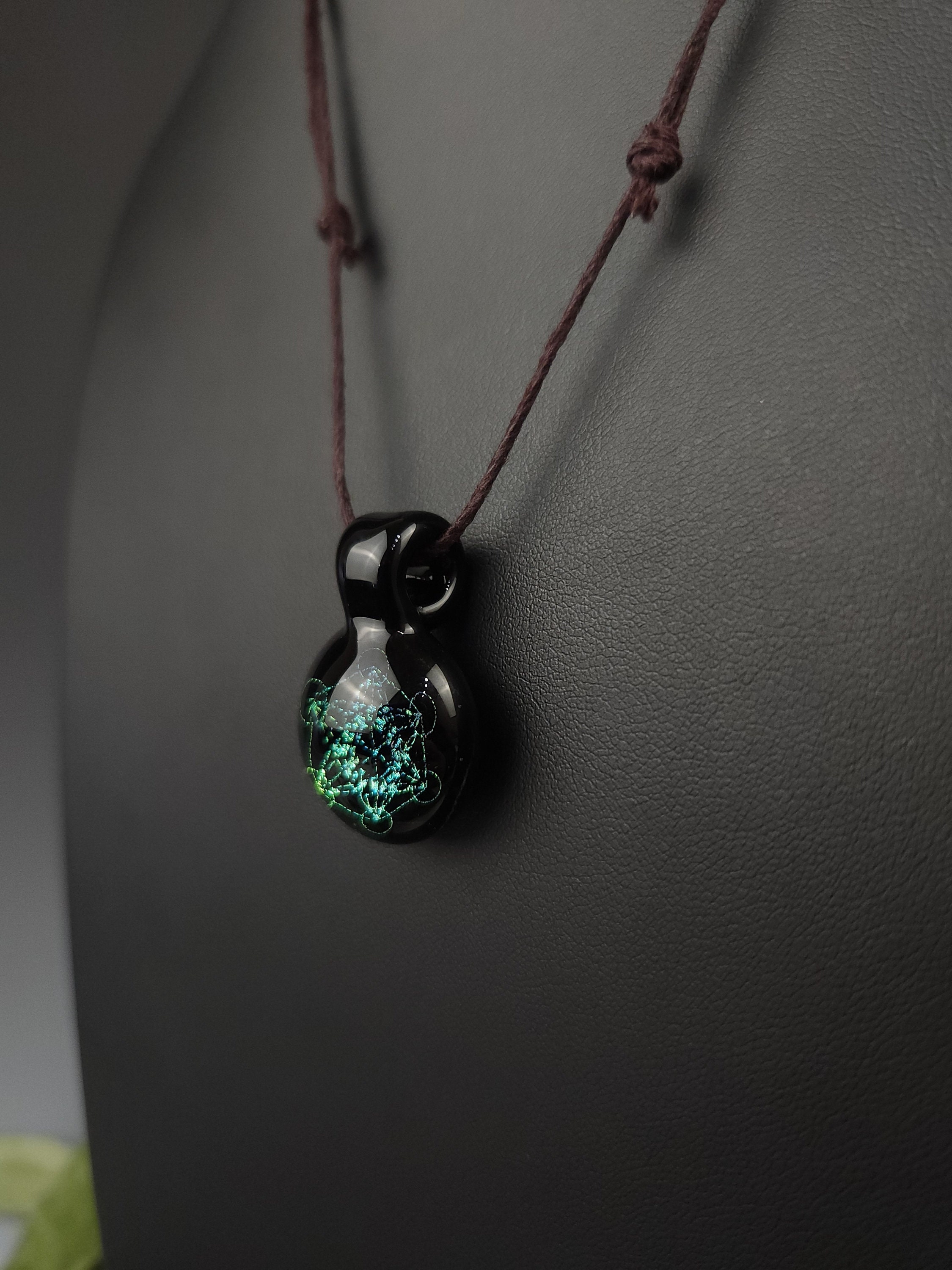 Sacred Geometry Necklace - Dichroic Glass Pendant