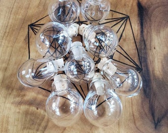 Handmade glass vessels - Glass Jars without Handles - Round bottom or Flat bottom