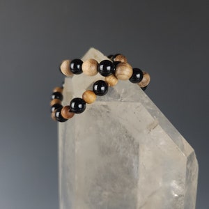 Myrtlewood Bracelet - Onyx Beads