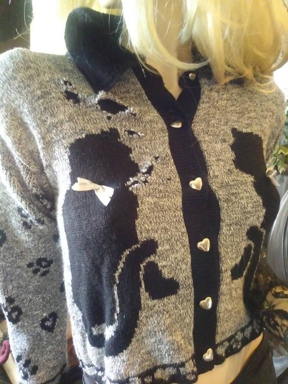 Cat "Scratch" Fever- cropped cardigan. Intentiona… - image 3