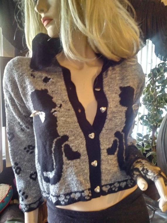 Cat "Scratch" Fever- cropped cardigan. Intentiona… - image 1