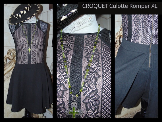 CROQUET Womens XL stretch knit Victorian Goth Cul… - image 1