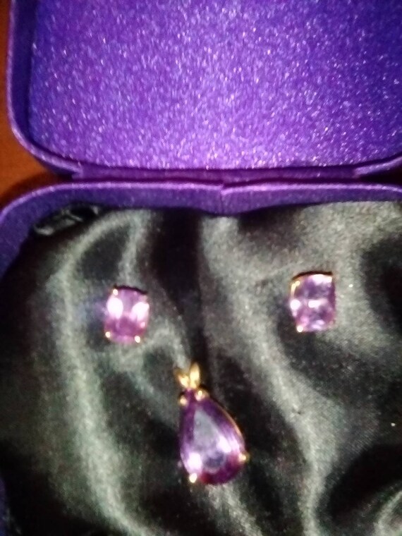 ST. GERMAIN  jewelry set. Polished Amethyst Violet