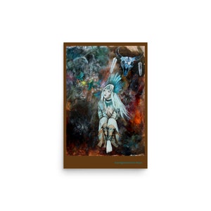 Buffalo Lady, Quality Art Poster Print. Sacredgeometree by Seque
