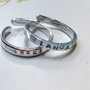 Reki und Langa Gestempelte Ringe