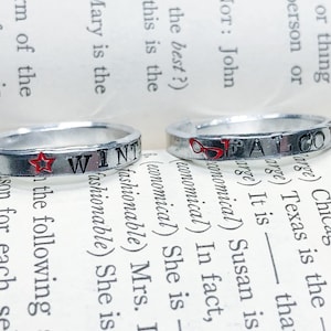 Winter and Falcon Stackable Rings