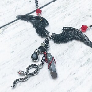 Crowley Wing Crystal Necklace