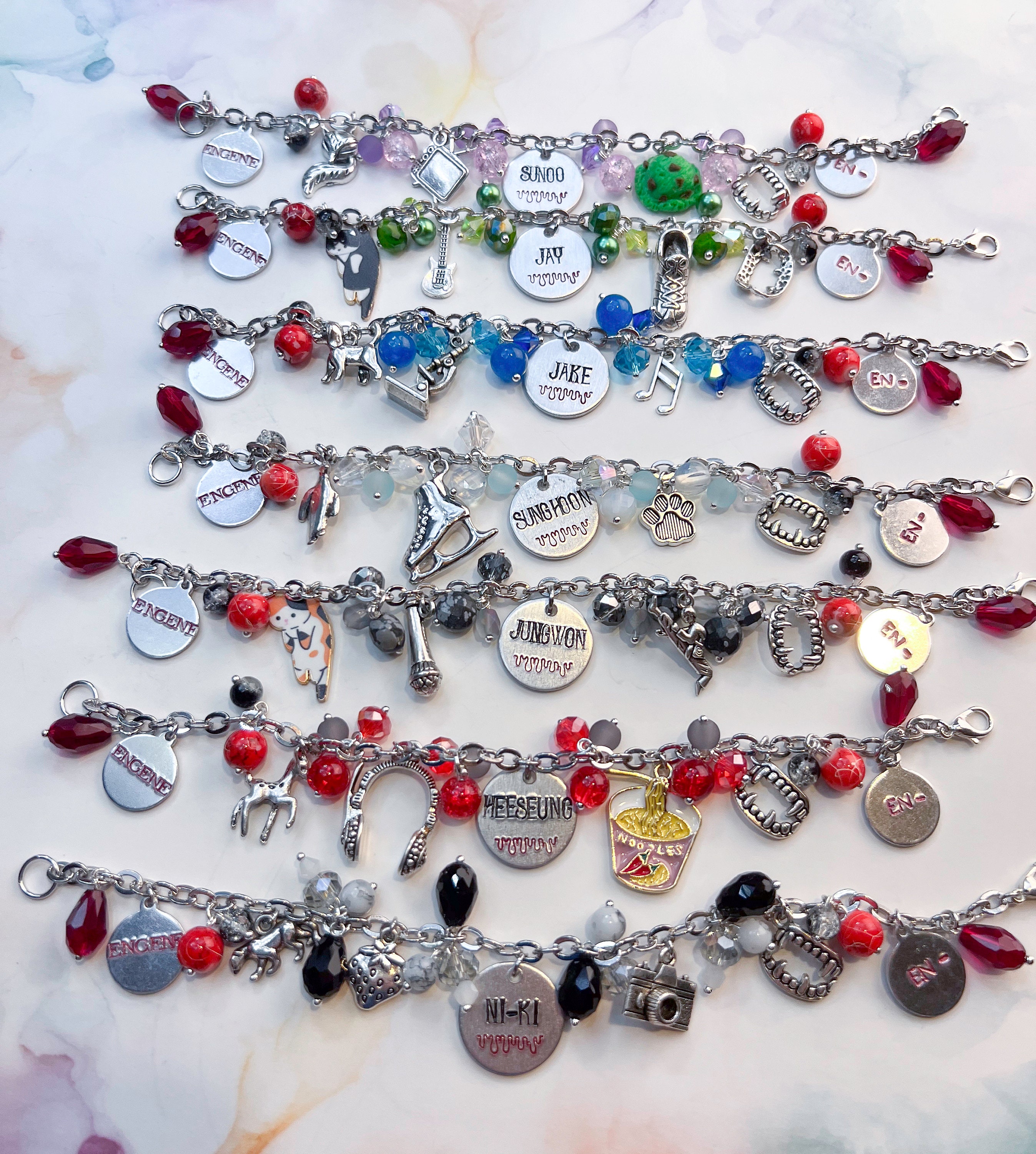 K-pop Enhypen Inspired Loaded Bracelets - Etsy