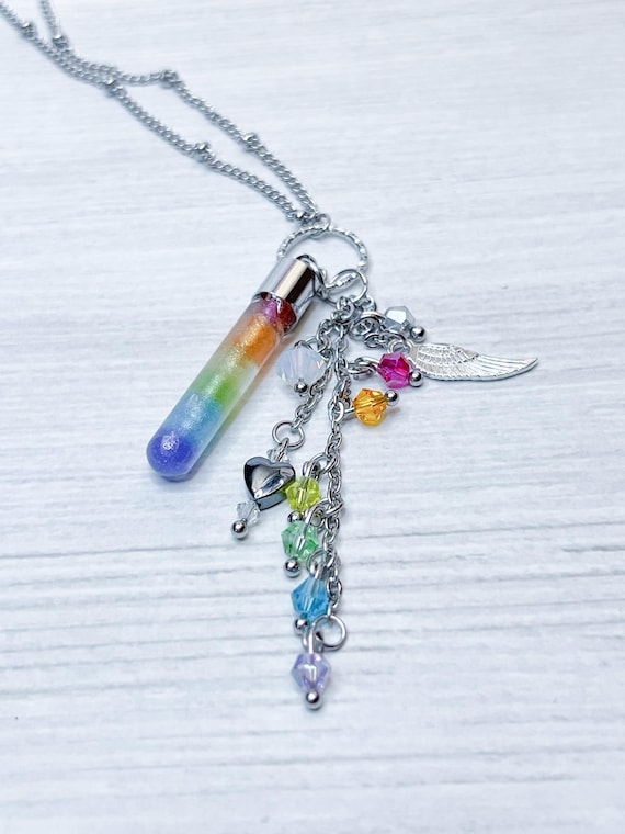 Castiel's Trapped Grace Necklace Rainbow