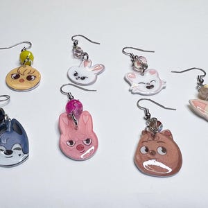 K-Pop Stray Kids Zoo Dangle Earrings