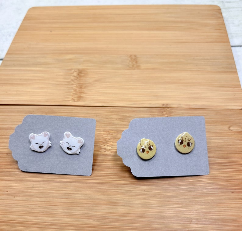 Kpop Stray Kids Zoo Stud Earrings Etsy