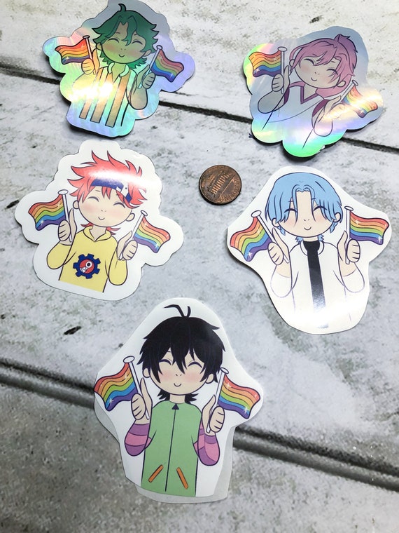 Skate Anime Character Pride Flag Stickers -  Israel