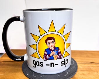 Cas Gas and Sip Mug two sided