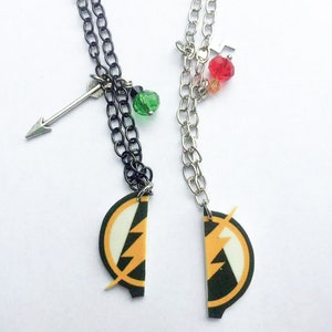 Flash and Arrow Inspired BFF Necklaces