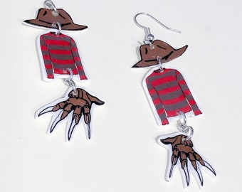 Freddy Kreuger Inspired Earrings