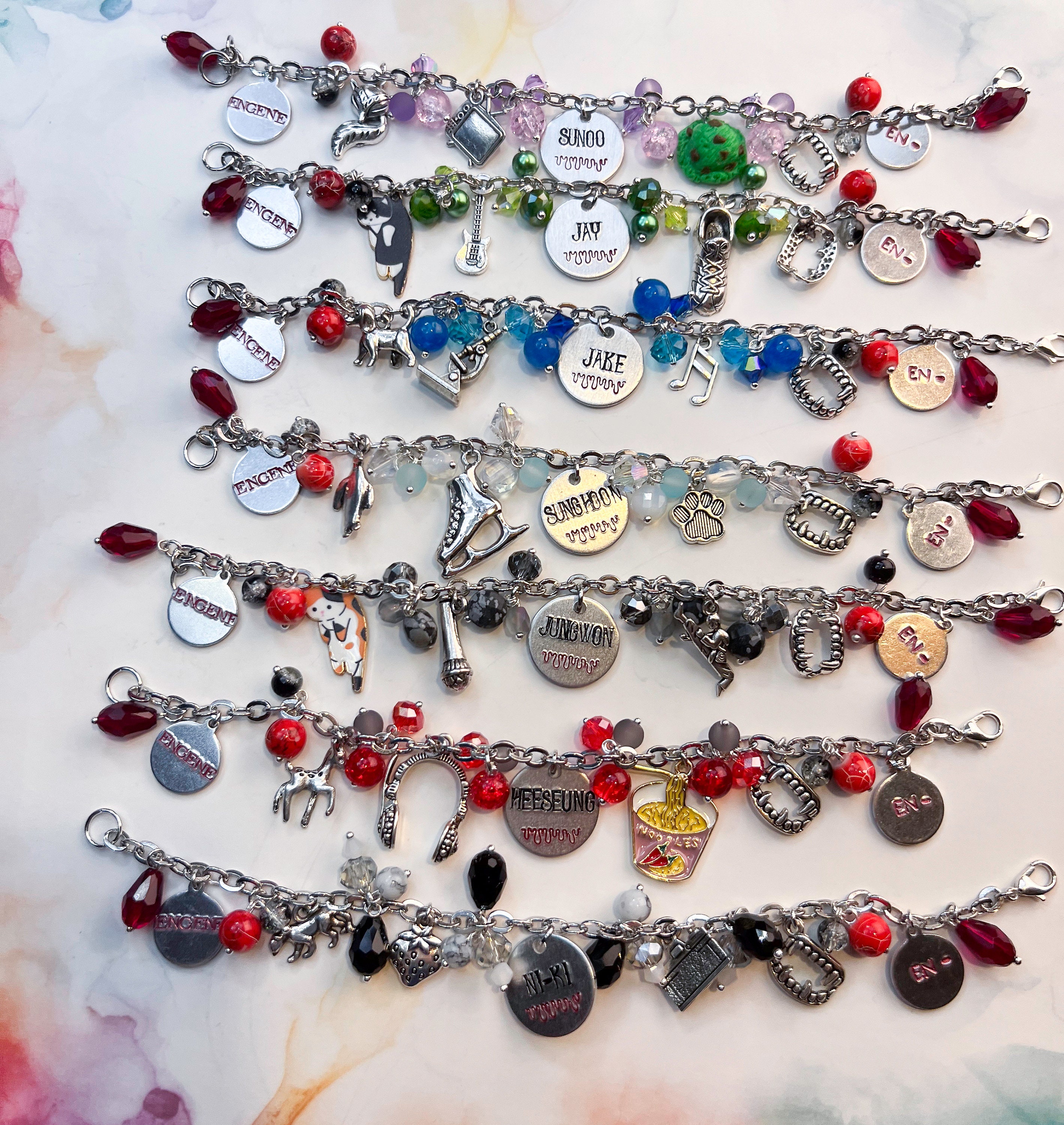 アイドル ENHYPEN WALK THE LINE chain bracelet ENHYPEN WALK THE LINE CHAIN STRAP BRACELET W/ Photocard | eBay