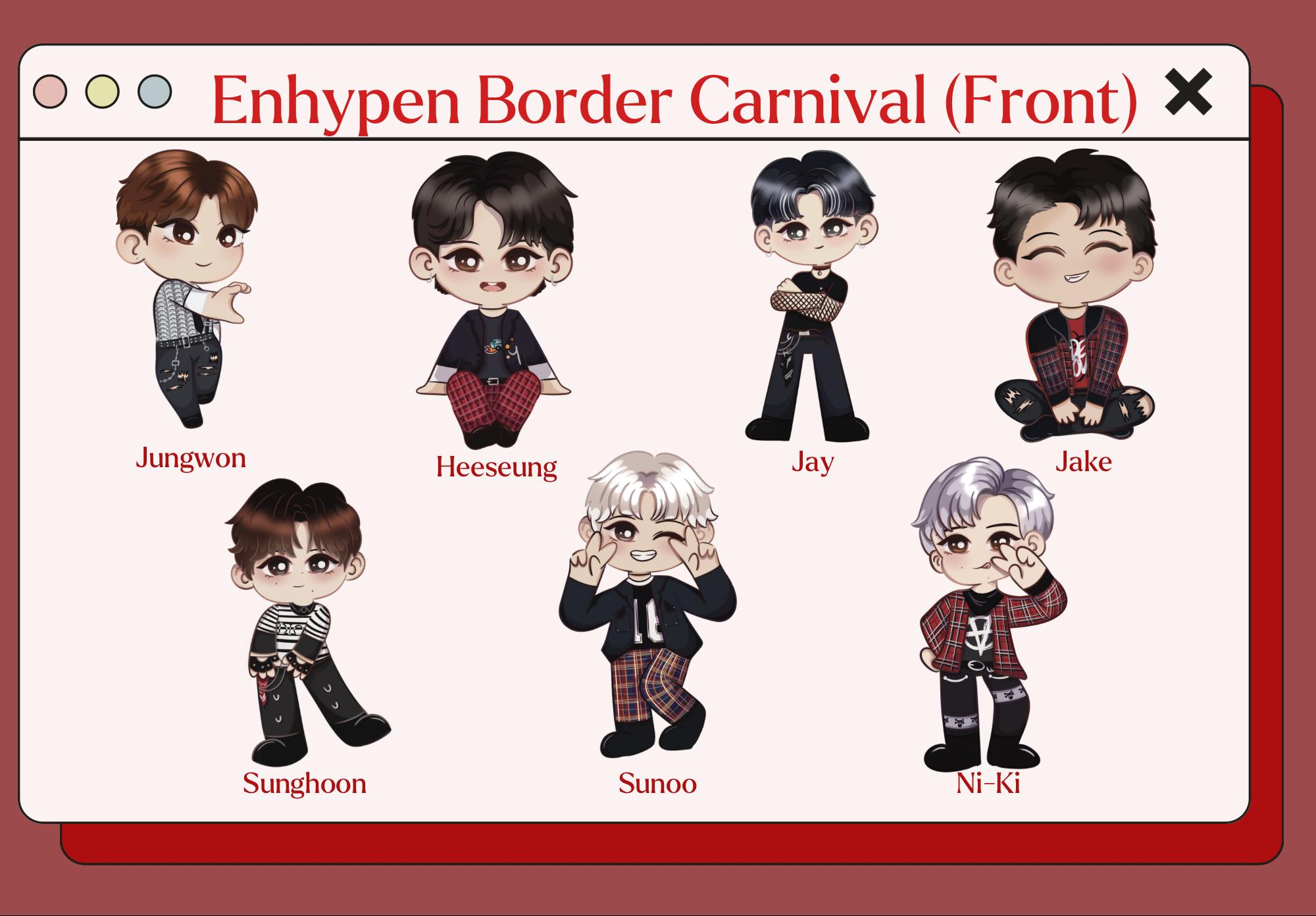 K-pop Enhypen Border Carnival Acrylic Keychains - Etsy