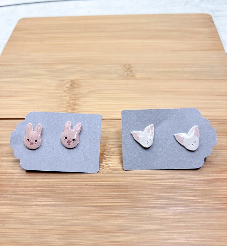 Kpop Stray Kids Zoo Stud Earrings Etsy