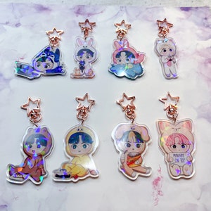 K-Pop Stray Kids Slumber Party Acrylic Keychains