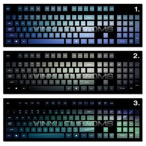 Mechanical Keyboard Cherry MX Keycaps PC Vinyl Decals Skin - Style 003 Gradient