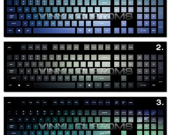 Mechanical Keyboard Cherry MX Keycaps PC Vinyl Decals Skin - Style 003 Gradient