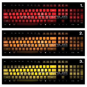 Mechanical Keyboard Cherry MX Keycaps PC Vinyl Decals Skin - 012 Gradient