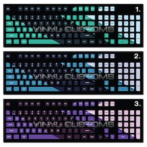 PC Keyboard Stickers for Mechanical Keyboard Keycaps Large Letters (Style C13-C15)