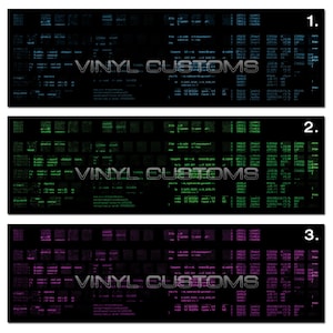 May include: Three images of a keyboard with different colored text. The text is in a code-like font and includes the words "VINYL CUSTOMS", "VT MADSH", "VT TROOPS", "MAGA", "VT HEADSH", and "VT TROUPE".