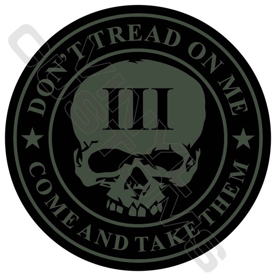 Dont Tread on Me Decal State Michigan window vinyl sticker Various Size Distress