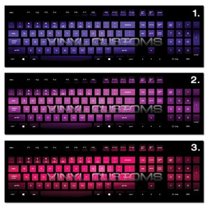 Mechanical Keyboard Cherry MX Keycaps PC Vinyl Decals Skin - 014 Gradient